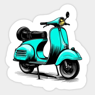 Scooter (turquoise) Sticker